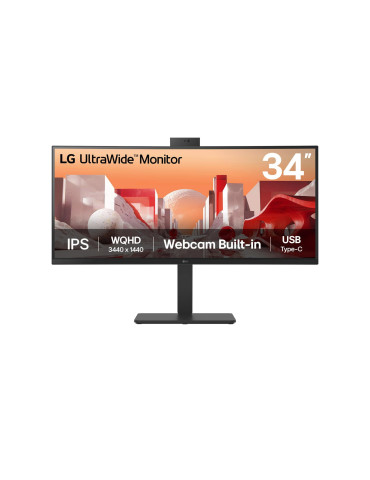 LG 34BA85QE-B platta pc-skärmar 86,4 cm (34") 3440 x 1440 pixlar Wide Quad HD LCD Svart