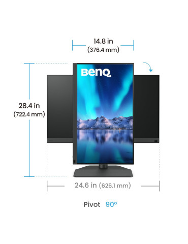 BenQ SW242Q computer monitor 24.1" 2560 x 1600 pixels WQXGA LED Black
