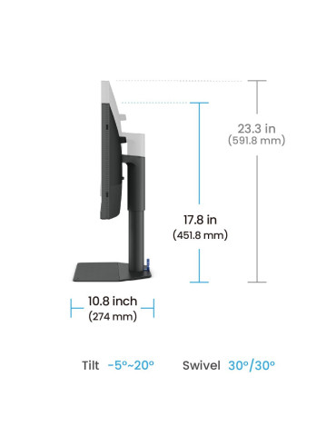 BenQ SW242Q computer monitor 24.1" 2560 x 1600 pixels WQXGA LED Black