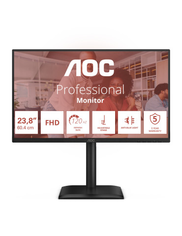 AOC 24E4U computer monitor 23.8" 1920 x 1080 pixels Full HD LED Black