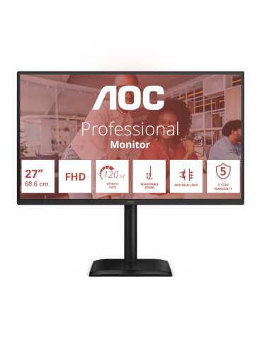 AOC 27E4U platta pc-skärmar 68,6 cm (27") 1920 x 1080 pixlar Full HD LED Svart