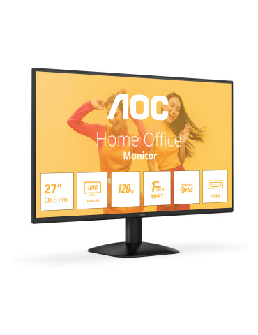 AOC B3 Q27B35S3 tietokoneen litteä näyttö 68,6 cm (27") 2560 x 1440 pikseliä Quad HD LED Musta