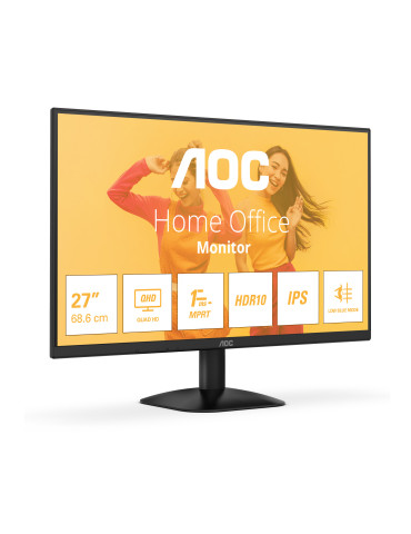 AOC B3 Q27B35E platta pc-skärmar 68,6 cm (27") 2560 x 1440 pixlar Quad HD LED Svart