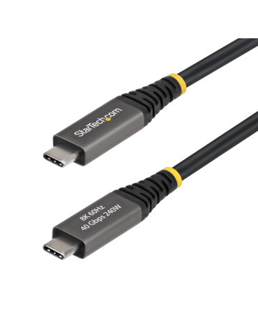 StarTech.com 2 m aktiv USB4-kabel, 40 Gbps, 240W PD, 8K 60 Hz 4K 240 Hz DP2.1 DP40, TPE-mantel, Thunderbolt 4-kompatibel