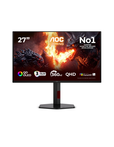 AOC G4 Q27G4SDR computer monitor 26.5" 2560 x 1440 pixels Quad HD QD-OLED Black, Red