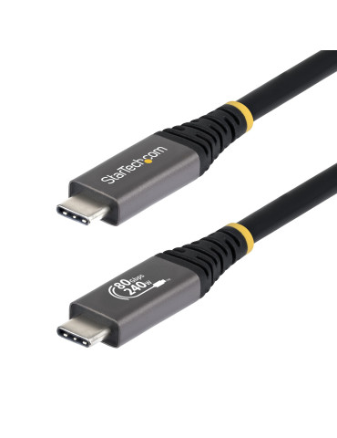 StarTech.com CC1M80GUSB4CABLE USB-kaapeli USB4 Gen 4x2 1 m USB C 80 Gbit s 240 W Musta
