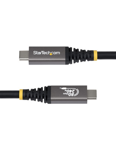 StarTech.com 1 m USB4-kabel, 80 Gbps, USB-IF-certifierad USB-C-kabel, 240 W PD, 8K 120 Hz 4K 240 Hz DP2.1 DP80 - Thunderbolt