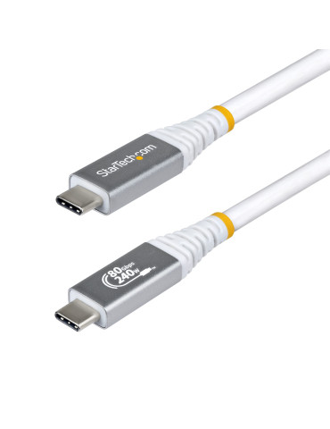 StarTech.com 1 m USB4-kabel, 80 Gbps, USB-IF-certifierad USB-C-kabel, 240 W PD, 8K 120 Hz 4K 240 Hz DP2.1 DP80, Thunderbolt