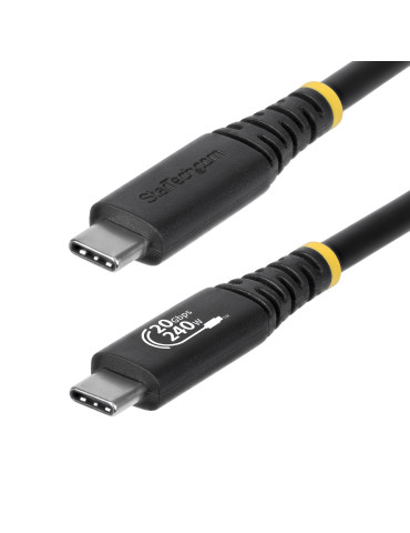 StarTech.com CC2M20GUSB4TP USB-kaapeli USB4 Gen 2x2 2 m USB C 20 Gbit s 240 W Musta