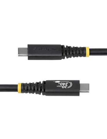 StarTech.com CC2M20GUSB4TP USB-kaapeli USB4 Gen 2x2 2 m USB C 20 Gbit s 240 W Musta