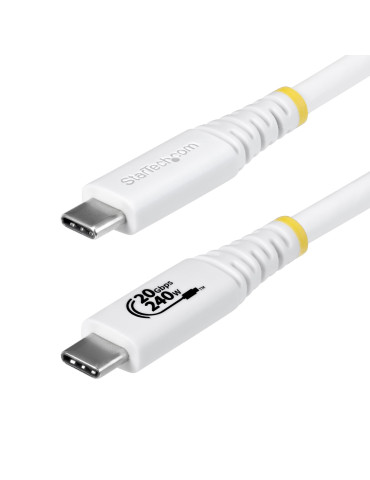 StarTech.com CC2M20GUSB4TPW USB cable USB4 Gen 2x2 78.7" (2 m) USB C 20 Gbit s 240 W White