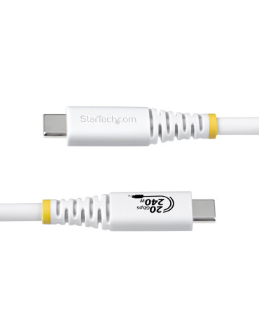 StarTech.com CC2M20GUSB4TPW USB-kaapeli USB4 Gen 2x2 2 m USB C 20 Gbit s 240 W Valkoinen