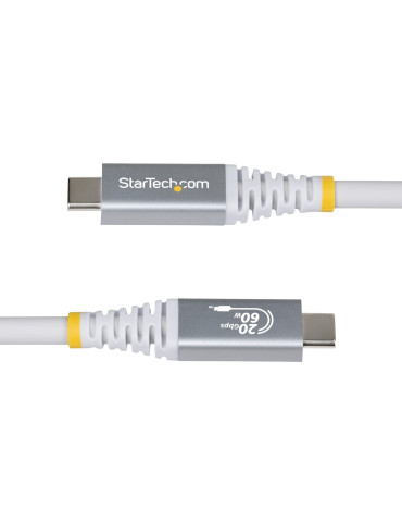 StarTech.com CC3M20GUSB4CXW USB cable USB4 Gen 2x2 118.1" (3 m) USB C 20 Gbit s 60 W White