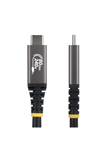 StarTech.com 50 cm USB4-kabel, 80 Gbps, USB-IF-certifierad USB-C-kabel, 240 W PD, 8K 120 Hz 4K 240 Hz DP2.1 DP80 - Thunderbolt