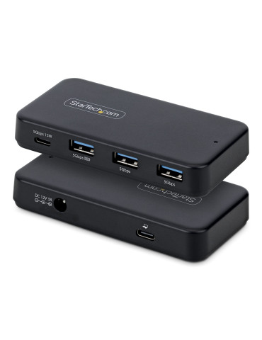 StarTech.com 4-portars USB-C- och USB-A-hubb, 5 Gbps, självförsörjande, 2-i-1 USB-C- och USB-A-värdkabel, 1x USB-C och 3x USB-A