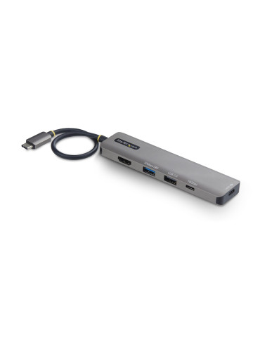 StarTech.com USB-C till HDMI-multiportadapter med 140 W PD-laddning, 4K 60 Hz, USB 10 Gbps-hubb, typ C-minidockningsstation för