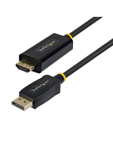 StarTech.com 4,5 m DisplayPort till HDMI-kabeladapter med gripkontakter, 4K 60 Hz, HDR, enkelriktad DP till