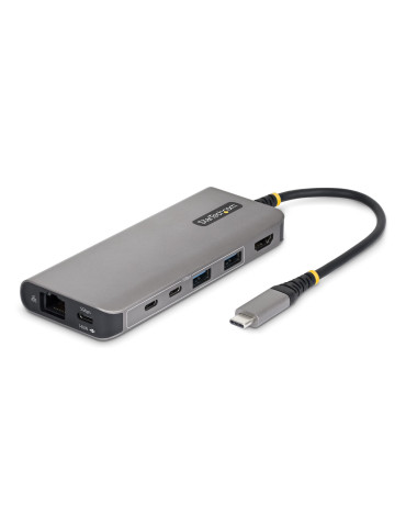 StarTech.com USB-C till HDMI-multiportadapter med 140 W PD-laddning, 4K 60 Hz, 5-portars USB 5 Gbps-hubb, GbE,