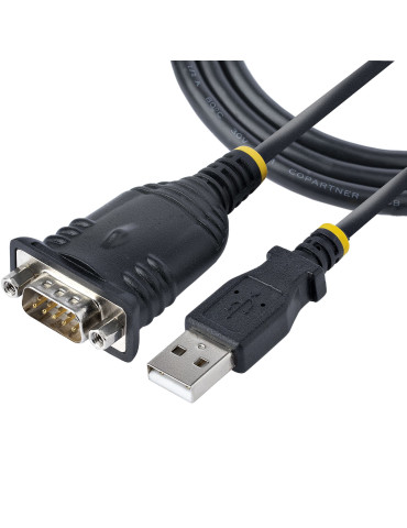 StarTech.com 1P3FP-USB-SERIAL kabelomvandlare (hane hona) DB-9 USB Type-A Svart