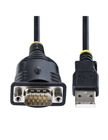 StarTech.com 1P3FP-USB-SERIAL kabelomvandlare (hane hona) DB-9 USB Type-A Svart