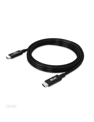 CLUB3D CAC-1575 USB cable USB4 Gen 2x2 78.7" (2 m) USB C 20 Gbit s 240 W Black