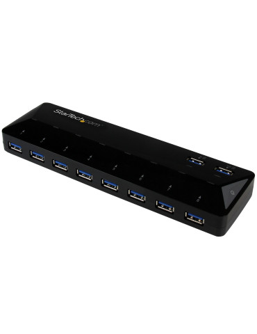 StarTech.com USB 3.0-hub med 10 portar och laddnings-  synkningsportar - 5Gbps - 2x 1,5 A-portar