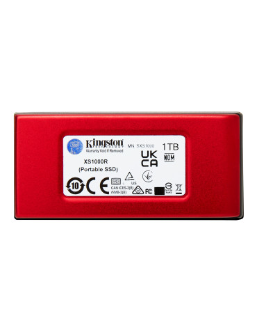 Kingston Technology 1TB XS1000 Red External USB 3.2 Gen 2 Portable Solid State Drive