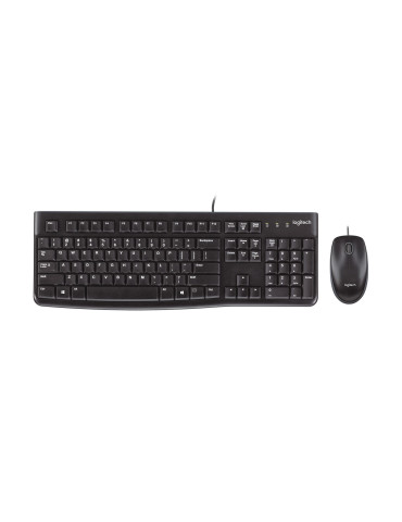 Logitech MK120 keyboard Mouse included USB QWERTY Nordic Black