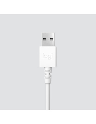 Logitech H390 Headset Wired Head-band Office Call center USB Type-A White