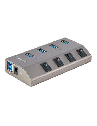 StarTech.com 5G4AIBS-USB-HUB-EU interface hub USB 3.2 Gen 1 (3.1 Gen 1) Type-B 5000 Mbit s Gray
