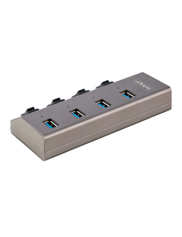 StarTech.com 5G4AIBS-USB-HUB-EU interface hub USB 3.2 Gen 1 (3.1 Gen 1) Type-B 5000 Mbit s Gray