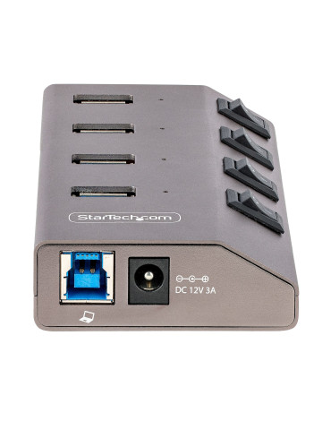 StarTech.com 5G4AIBS-USB-HUB-EU interface hub USB 3.2 Gen 1 (3.1 Gen 1) Type-B 5000 Mbit s Gray