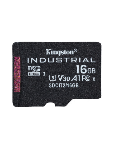 Kingston Technology 16GB microSDHC Industrial C10 A1 pSLC Card + SD Adapter