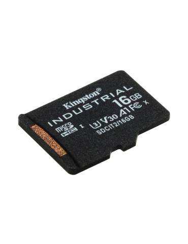 Kingston Technology 16GB microSDHC Industrial C10 A1 pSLC-kort + SD-adapter