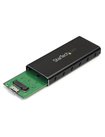 StarTech.com M.2 till SATA SSD-kabinett - USB 3.1 (10 Gbps) med USB-C-kabel - externt kabinett