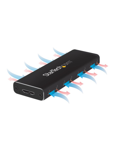 StarTech.com M.2 till SATA SSD-kabinett - USB 3.0 med UASP - externt kabinett