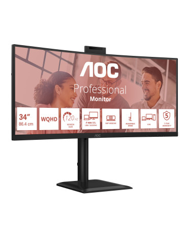 AOC CU34E4CW 75 computer monitor 34" 3440 x 1440 pixels Black