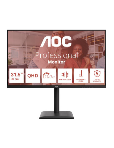 AOC E4 Q32E4U computer monitor 31.5" 2560 x 1440 pixels Quad HD LED Black
