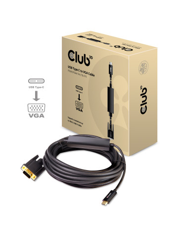 CLUB3D cac-1512 196.9" (5 m) USB Type-C VGA (D-Sub) Black