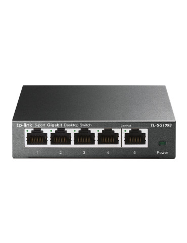 TP-Link TL-SG105S Hallitsematon Gigabit Ethernet (10 100 1000) Musta