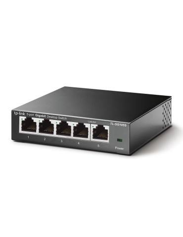 TP-Link TL-SG105S Hallitsematon Gigabit Ethernet (10 100 1000) Musta
