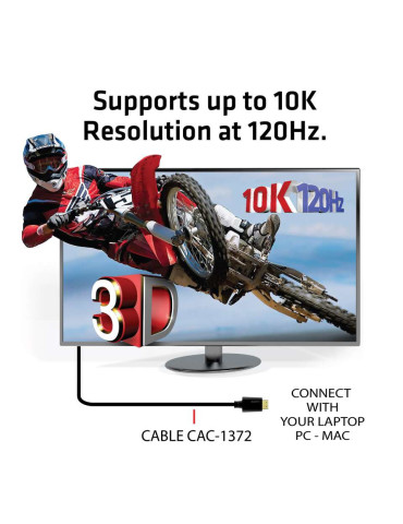 CLUB3D Ultra High Speed HDMI 4K120Hz, 8K60Hz Certified Cable 48Gbps M M 2 m   6.56 ft