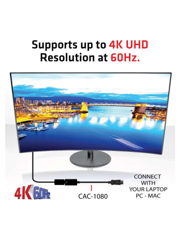 CLUB3D DisplayPort 1.4 to HDMI 2.0b HDR Active Adapter