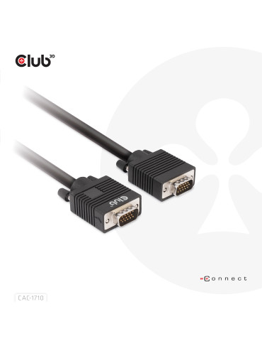 CLUB3D CAC-1710 VGA cable 393.7" (10 m) VGA (D-Sub) Black