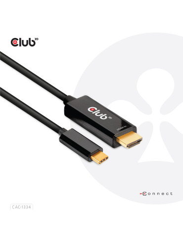 CLUB3D CAC-1334 video cable adapter 70.9" (1.8 m) HDMI Type A (Standard) USB Type-C Black