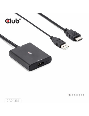 CLUB3D CAC-1335 video cable adapter 39.4" (1 m) HDMI + USB DisplayPort Black