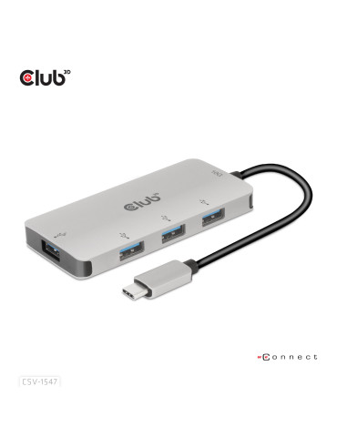 CLUB3D CSV-1547 interface hub USB 3.2 Gen 2 (3.1 Gen 2) Type-C 10000 Mbit s Black, Silver