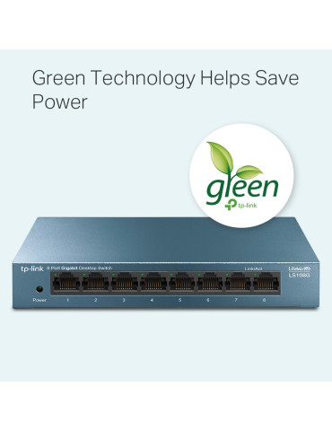 TP-Link LS108G Unmanaged Gigabit Ethernet (10 100 1000) Blue