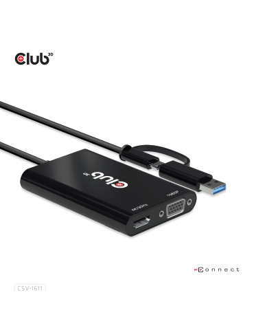CLUB3D CSV-1611 USB graphics adapter 3840 x 2160 pixels Black