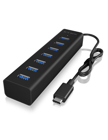 ICY BOX IB-HUB1700-C3 USB 3.2 Gen 1 (3.1 Gen 1) Type-C 5000 Mbit s Black